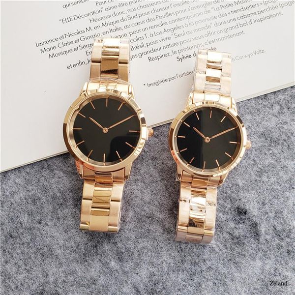 

selling mens watch 36mm womens watches 32mm quartz fashion simple d&w rose gold daniel's wristwatches308s, Slivery;brown