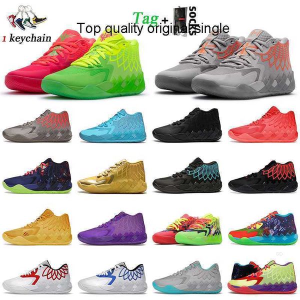 

lamelo ball rick and morty mens basketball shoes mb.01 2022 fashion not from here rock ridge red blast 1of1 designer sneakers galaxy i