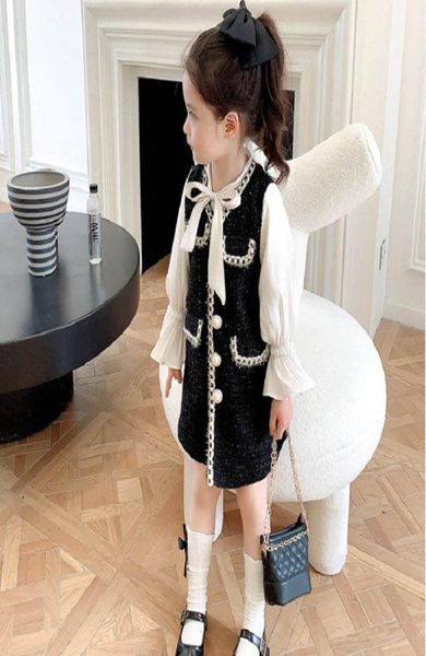 

fashion girls dresses pearl long sleeve kids princess clothes clothing spring autumn wear b21567279722, Red;yellow