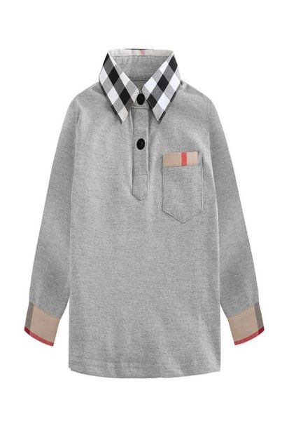 

2021 new arrivals gentleman style boys shirts spring autumn children long sleeve sweatshirts turndown collar kids casual tshirts9032028, White;black