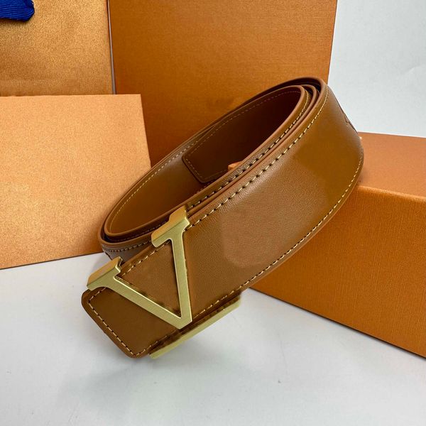 

fashion men belt luxury designer women leather belt classic letter smooth buckle business casual belts width 4cm old flower, Black;brown