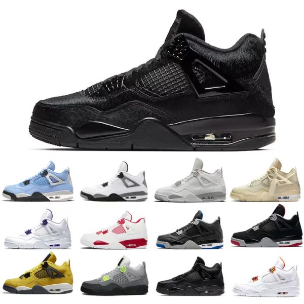 

basketball shoes men women 4s jumpman university blue 4 black cat pure money guava ice motorsports metallic purple mens trainers athletic 20