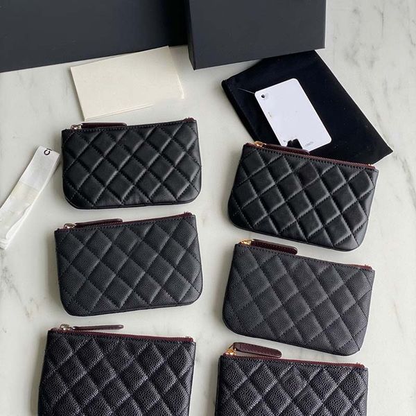 

luxury designer card holder mini wallet genuine leather with box purse fashion womens men purses bag charm colorful and fashionable small ch
