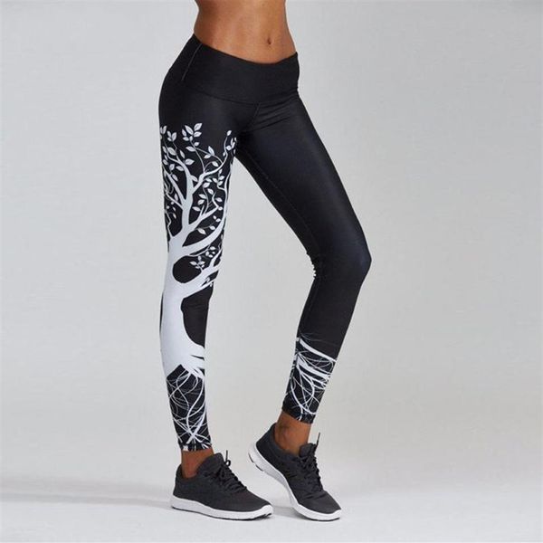 

yoga outfits women tree printed sports pants workout gym girl exercise athletic push up leggings black gray white211h, White;red