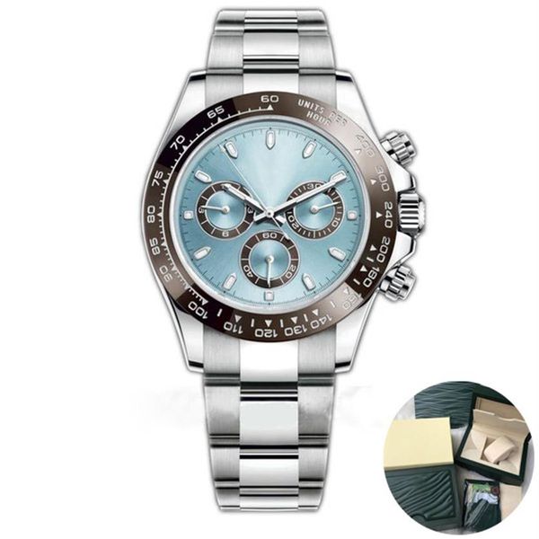 

mens movement watch luxury wristwatches automatic mechanical windup watches 40mm stainless steel 904l folding buckle waterproof mo261a, Slivery;brown