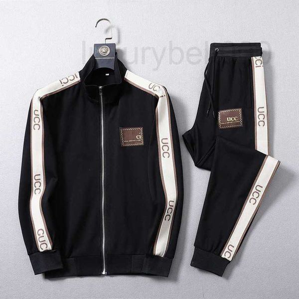 

men's tracksuits designer designer new classic print high-grade 100% cotton crease resistant breathable multi-style sportswear casual f, Gray