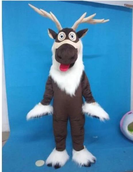 

deer mascot costume sven costume reindeer mascot costume, Red;yellow