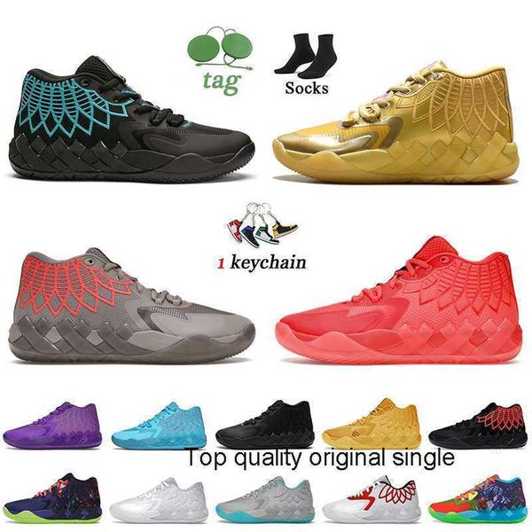 

2022 lamelo ball mb.01 basketball shoes rick and morty not from here red blast buzz city galaxy