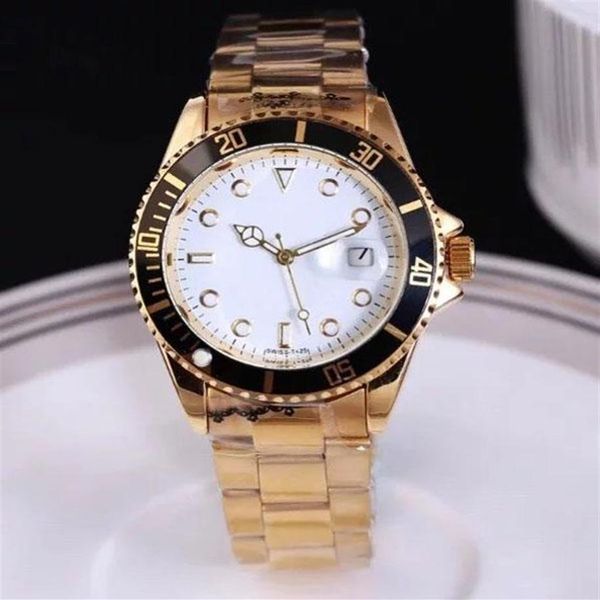 

2017 automatic date men gold watch luxury fashion men and women steel band quartz movement clock gold silver leisure wrist wat327n, Slivery;brown
