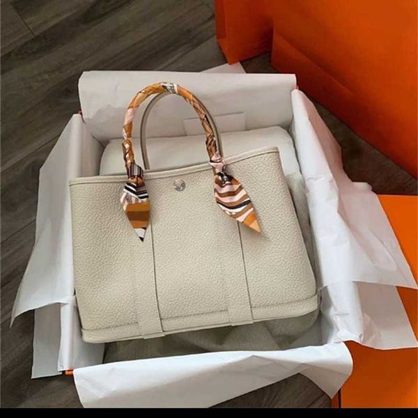 

herme handbags garden party 2022 new style bag fashion large capacity portable single shoulder crossbody commuter bag lychee pattern leather