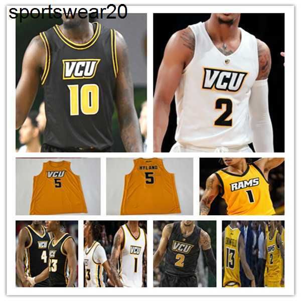 

ncaa vcu basketball jersey bones hyland vince williams jr. adrian baldwin jr. keshawn curry jayden nunn hason ward levi stockard iii jalen d, Black;red