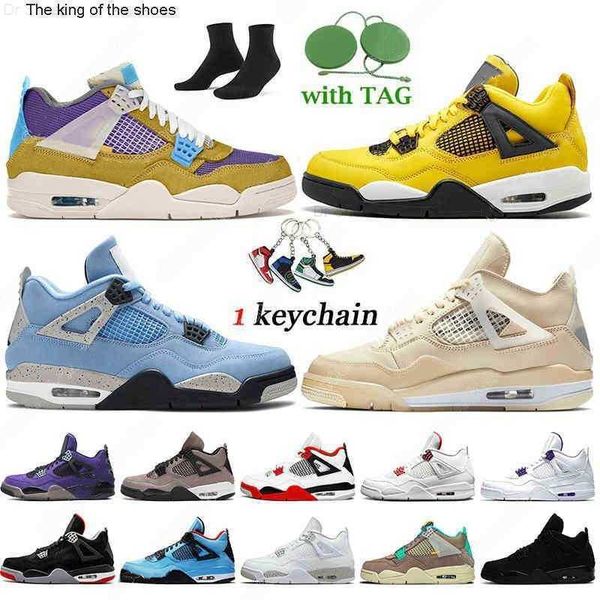 

4s mens jumpman basketball shoes 4 retro bred kaws grey outdoor womens men desert moss university blue white bred trainers sneakers with box