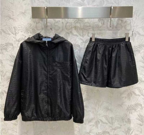 

women's tracksuits designer luxury women's tracksuits suit coat fashion with nylon fabric classic letter pants cowboy jacket track, Gray