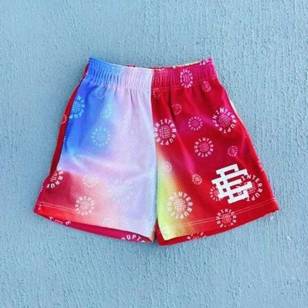 

fashion ee men's luxury shorts eric emanuel basic new york city skyline men women jog casual pant loose fitness muscular sports pants m, White;black