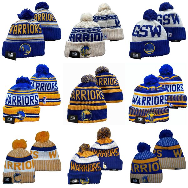 

beanies snapbacks men golden state''warriors''hat pom cuffed knit hat basketball beanies, Black;white