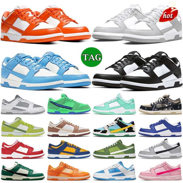 

boots casual shoes 2023 shoes for men women flat sneakers low panda white black grey fog unc syracuse green glow chlorophyll triple pink