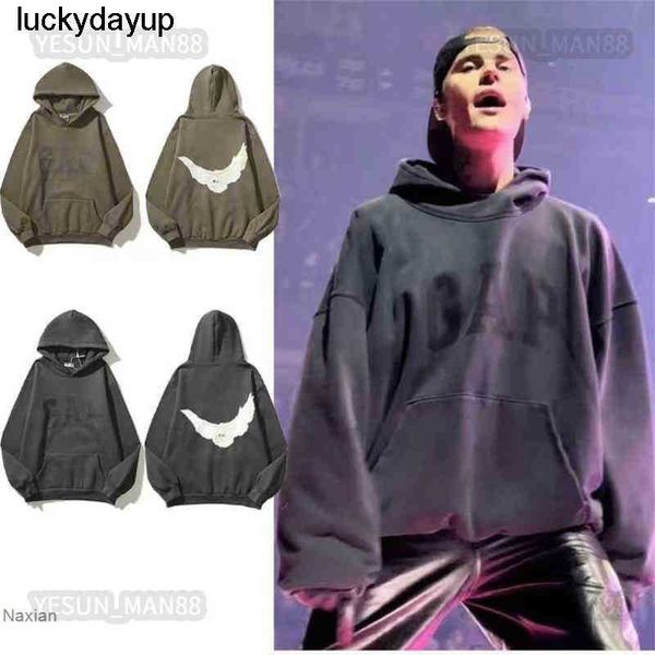 

men's hoodies sweatshirts designer kanyes classic luxury hoodie peace printed mens womens pullover sweater fashion brand hoode, Black