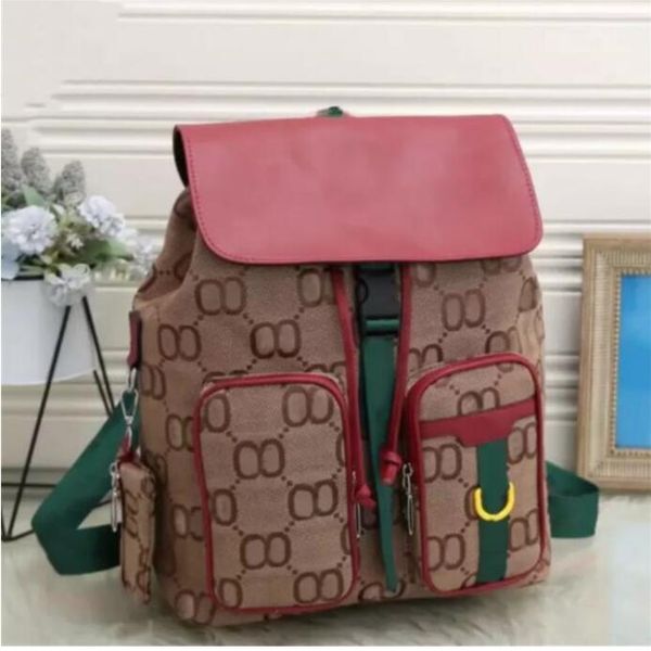 

designer school bags g mens large backpacks flip cover women casual back pack bags leather classic retro letter pattern