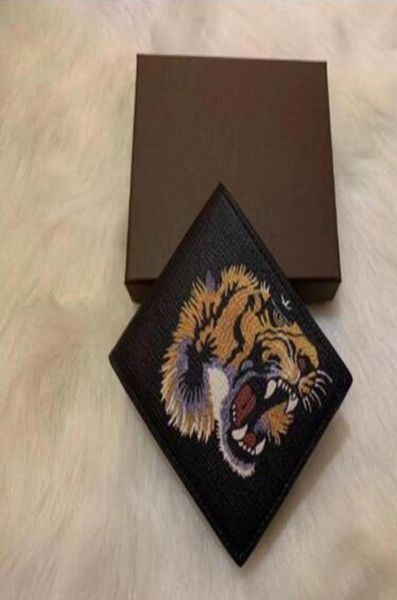 

mens wallet men039s gunuine leather wallets for men purse wallet designer animal printed with box dustbag 44700589, Red;black
