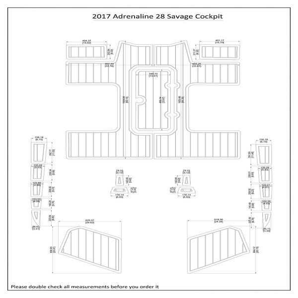 

2017 adrenaline 28 savage cockpit boat eva faux foam teak deck floor pad
