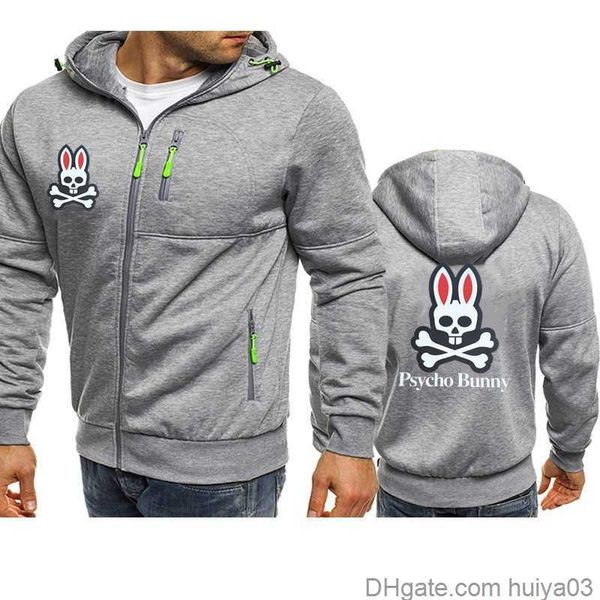 

2022 mens zipper hoodie fashion men designer jacket hoody streetwear man women hoodies skateboards pullover casual sweatshirt psycho bunny h, Black