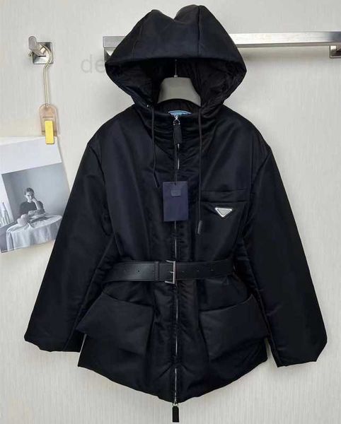

women's down & parkas designer women puffer jacket long designer black re-nylon winter coat 3em9