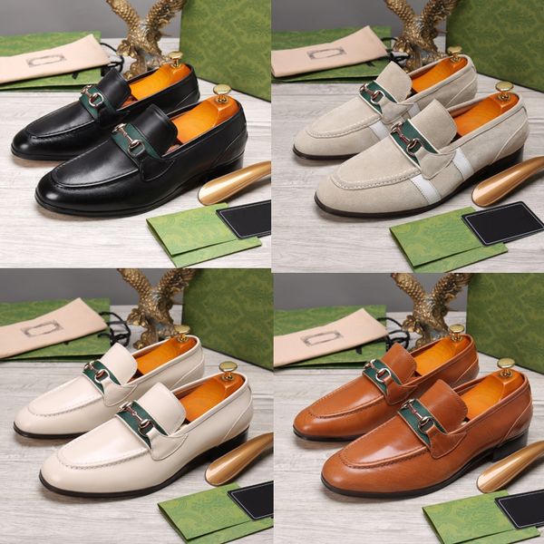 

men loafers luxurious designers shoes genuine leather brown black mens casual designer dress shoes slip on wedding shoe with box 38-45
