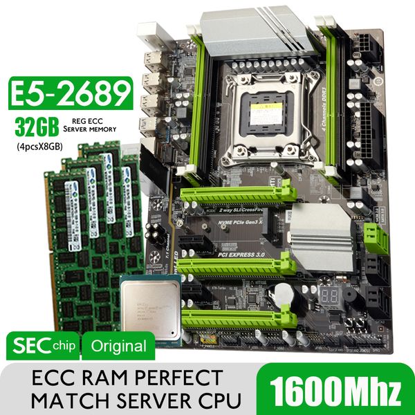 

turbo ddr4 lga2011 atx motherboard combos e5 2689 cpu 4pcs x 8gb 32gb ram ddr3 1600mhz pc3 12800r pci-e nvme m.2