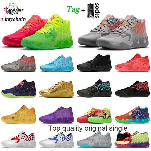 

lamelo ball rick and morty mens basketball shoes mb.01 2022 fashion not from here rock ridge red blast 1of1 designer sneakers galaxy i