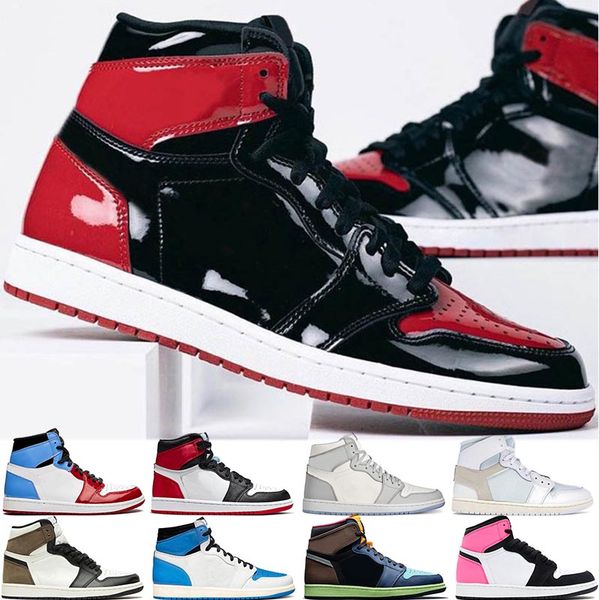 

new 1s black white men women high og basketball shoes bred toe royal blue obsidian jumpman1 outdoor sports sneakerseur36-47 wholesale
