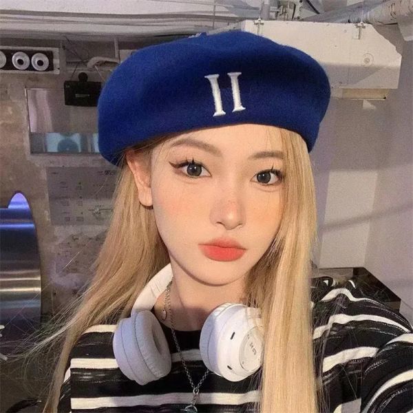 

winter beret caps designer womens men cap fashion fitted hats casquette luxury brand knitted hat ladies outdoor casual beanie skull hat, Blue;gray