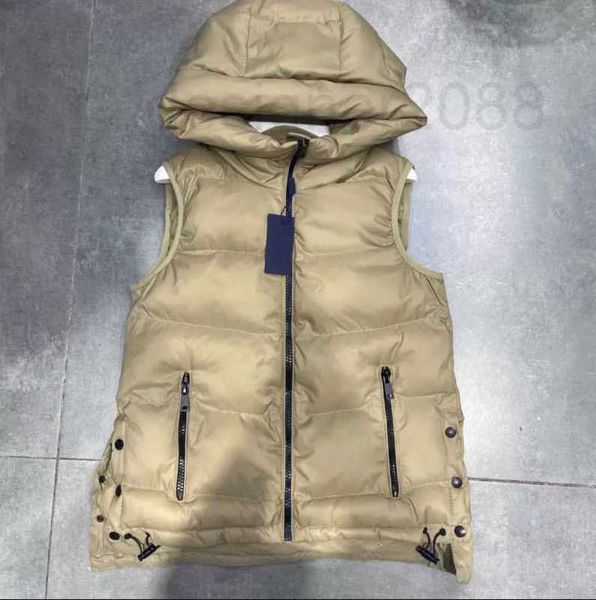

women's vests designer womens down vest outerwear coats fashion jacket inverted triangle men's hooded bread suit spring and autumn, Black;white