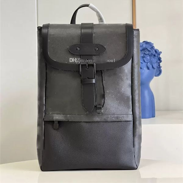 

designer men's backpack men shoulder bag canvas black m45913 women versatile bags outdoor travel sports 27-42-13cm