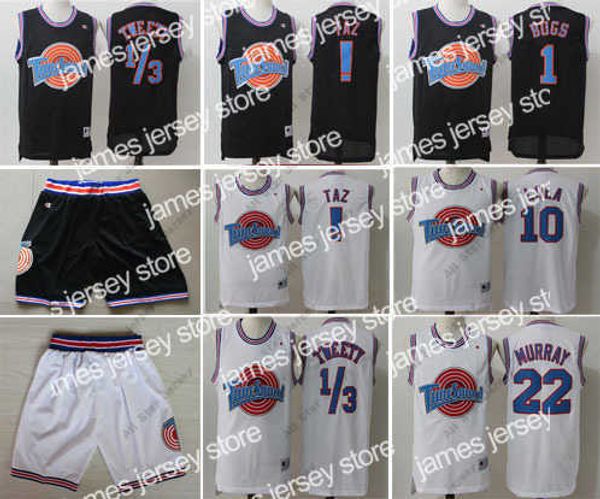 

basketball jerseys basketball jerseys space jam tune squad tweety jerseys taz #1 bugs #2 d.duck #6 james #10 lola #22 murray #23 #30 basketb, Black;red