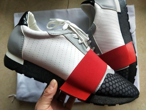 

2022 new fashion brand race runner shoes casual men women fashion blue sneaker mesh trainer pointed shoes high quality, Black
