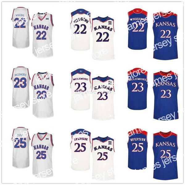 

basketball jerseys kansas jayhawks college andrew wiggins #22 basketball jerseys ben mclemore #23 brandon rush #25 mens stitched custom any, Black;red
