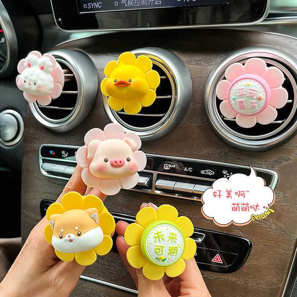 

interior decorations animal flower car outlet vent clip duck pig dog air conditioning clip car interior decoration gift for girl t221215