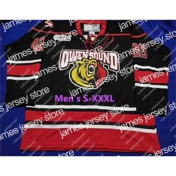 

college hockey wears nik1 customize vintage mens irving sound attack 19 cianfrone 2 cutting 23 schmalz 28 halmo 27 nastasiuk hockey jersey h, Black