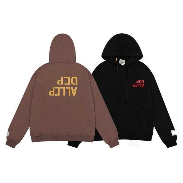 

men's hoodies galleryes sweatshirts 2022 american fashion brand gary dept inverted printed cotton men's and women's casual ho, Black