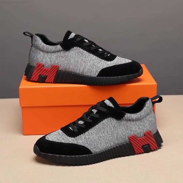 

men bouncing sneaker shoes light sole mesh suede goatskin breathable outdoor trainers comfort man footwear eu38-46.with box
