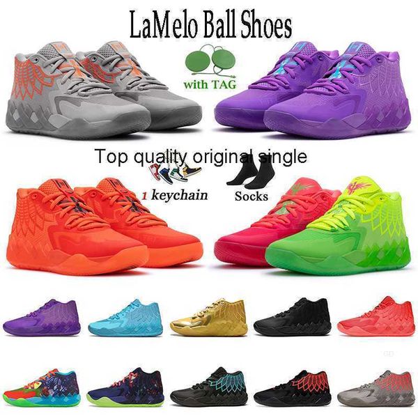 

fashion 2023 lamelo ball basketball shoes mb.01 rick and morty not from here queen city rock ridge black red blast galaxy i iridescent