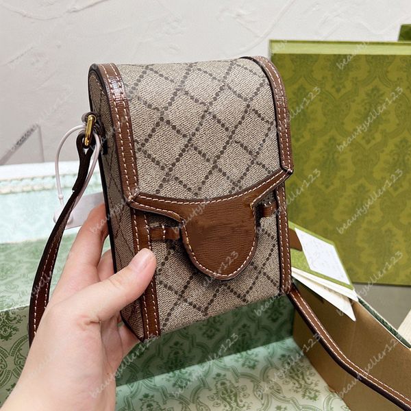 

Leather Shoulder Bags Designer Mini Phone Flap Bag Crossbody Luxury Pouch Cross Body Shopping Men Wallets Coin Purses Women Card Purse Fashion Wallet Sport Artwork, Brown