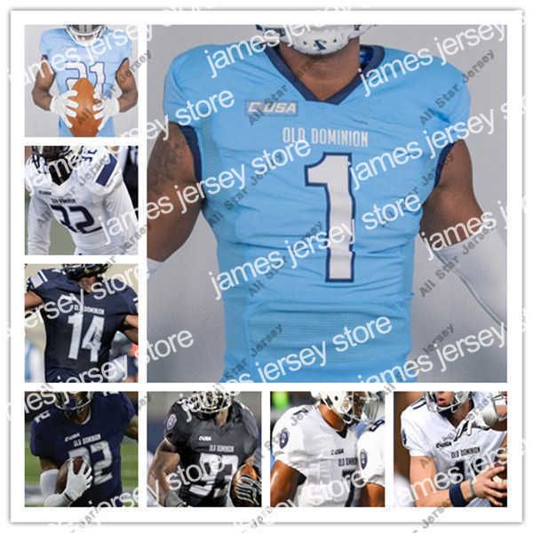 

american college football wear american college football wear custom college old dominion odu football jersey hayden wolff d.j. mack jr. bla, Black