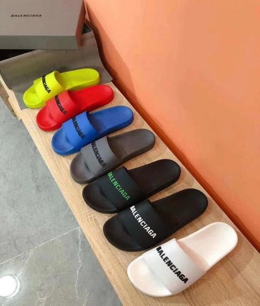 

new luxury designer mens womens summer pool slide sandal in rubber sandals beach slidecasual slippers ladies comfort shoes print l4730712, Black;grey