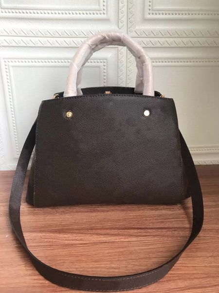 

m41056 original bags fashion leather handbags purses lockme day bag women tote brand classic style genuine canvas shoulder bags, Black;red