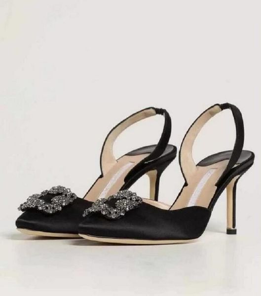 

luxury design high heels white designer women shoes lurum wedding sandals flower silk satin pearl buckle pumps party evening flat elegant la, Black