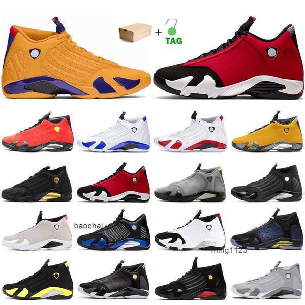 

2021 14s jumpman basketball shoes mens trainers 14 university gold gym red black toe candy cane reverse ferrar outdoor sport sneakers with r