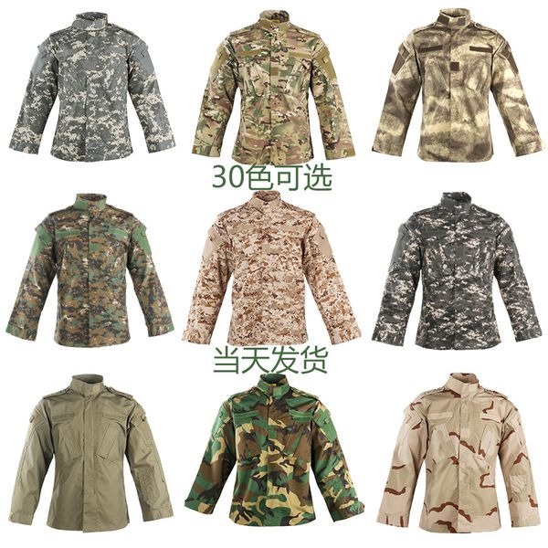 

tactical military uniform camouflage army tracksuits men hunting clothing special forces airsoft soldier training combat jacket pant male su, Gray