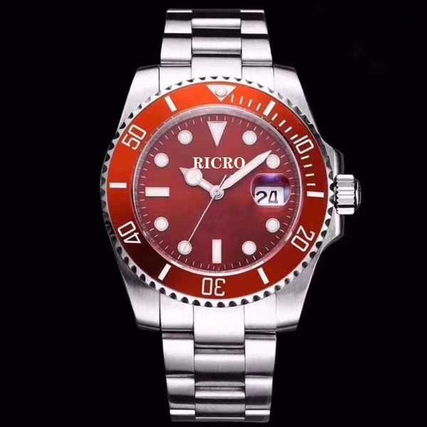 

2021 mens watch 40mm movement automatic mechanical men's watches green bezel stainless steel sport designer man wristwatches1830, Slivery;brown