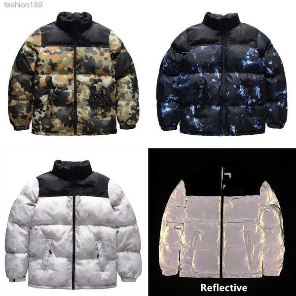 

mens designer down jacket womens parkas coat winter long sleeve warm 20ss black camouflage starry print for lovers zipper thick